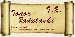 Todor Radulaški vizit kartica